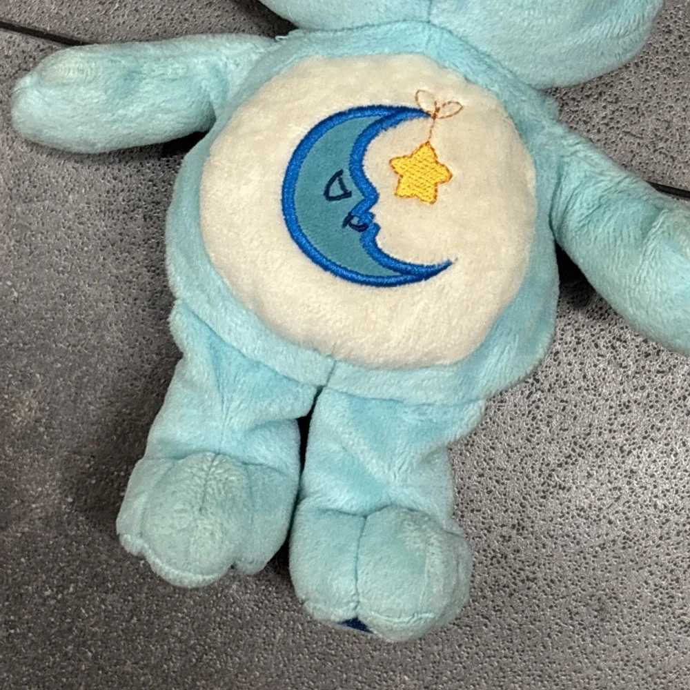 Care Bears Vtg 2002 Bedtime Plush Blue Moon & Yellow Star 10
